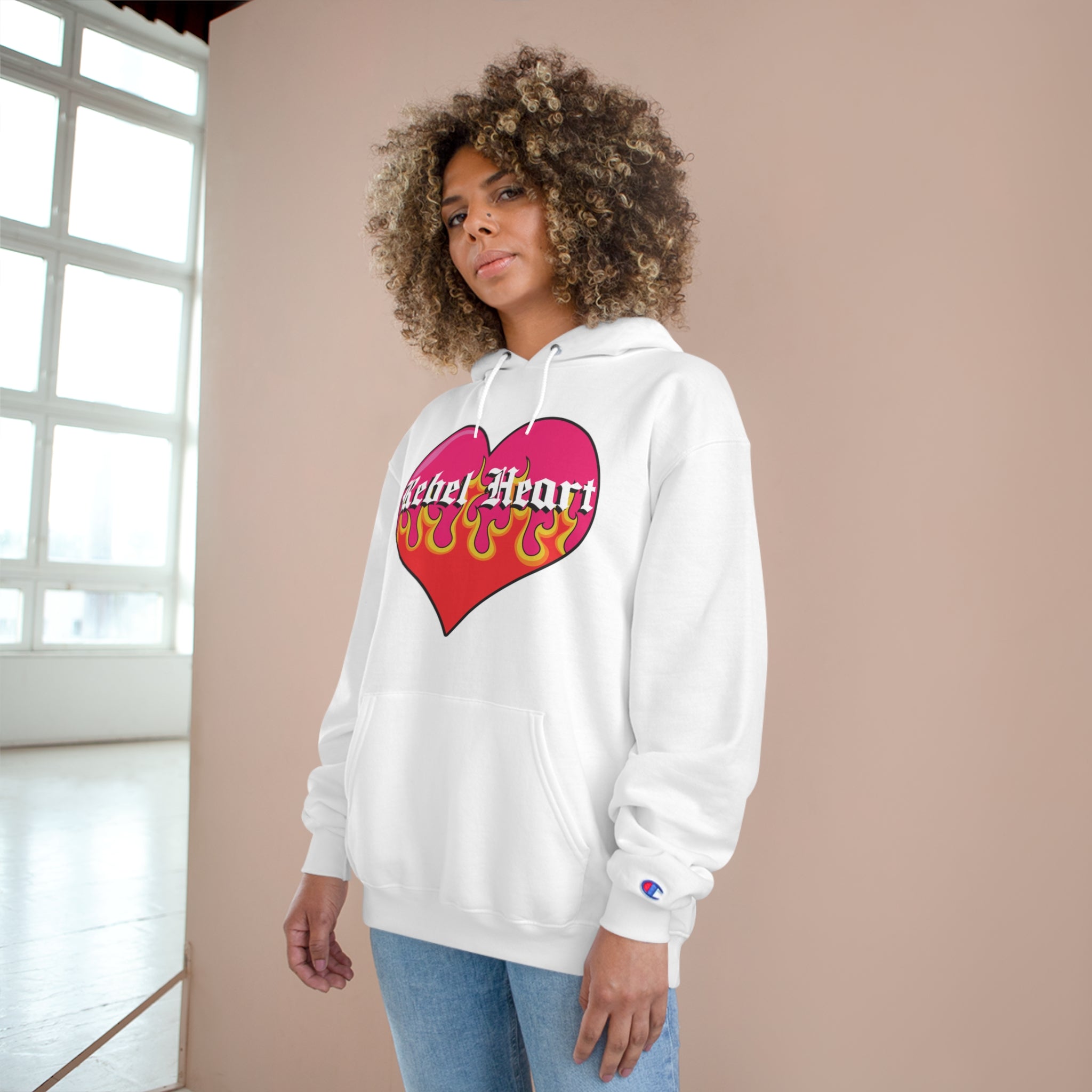 Retro Hipster Rebel Champion Hoodie